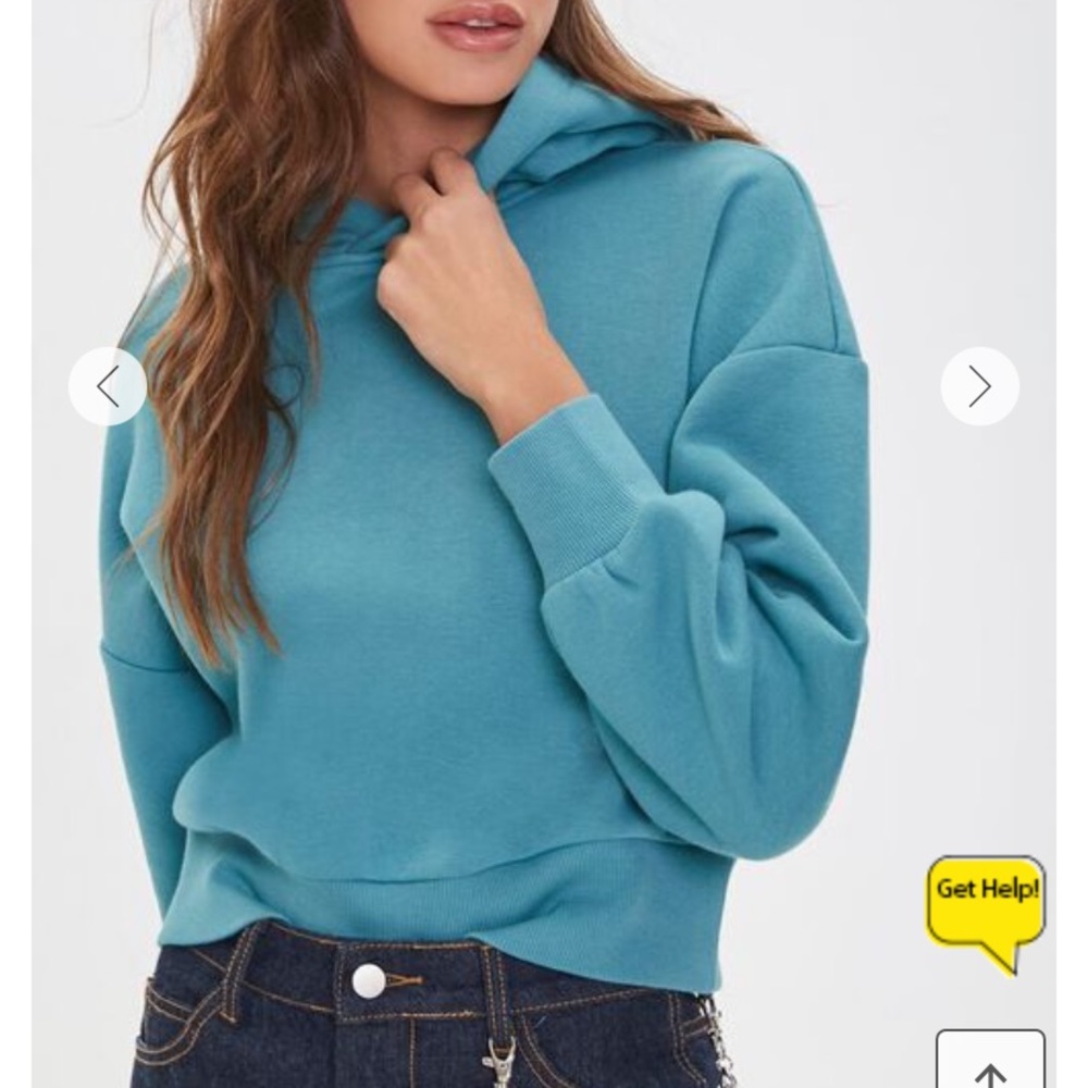 Forever 21 fleece drop sleeve hoodie